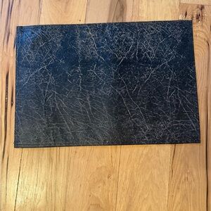 Elegant Black Leather Placemat